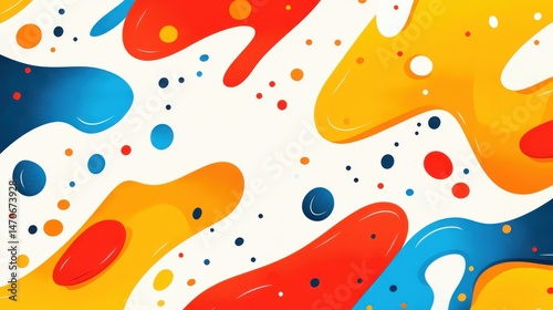 Vibrant abstract design featuring playful splashes. Perfect for sportsthemed projects and modern graphic needs. photo