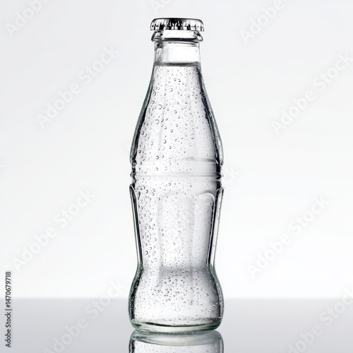 Wallpaper Mural Studio shot of a glass bottle filled with clear water on white background Torontodigital.ca
