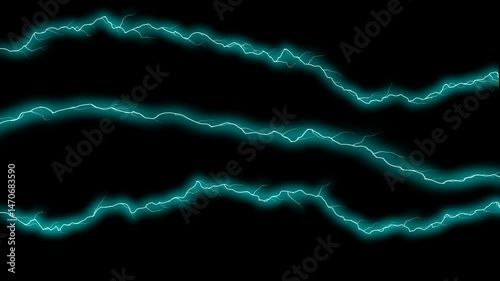 Abstract lightning background. Abstract background with lightning. Alpha channel. Transparent background with glowing lines. Blue shining lines. Striking lightening.  Electricity. Power. Power outages