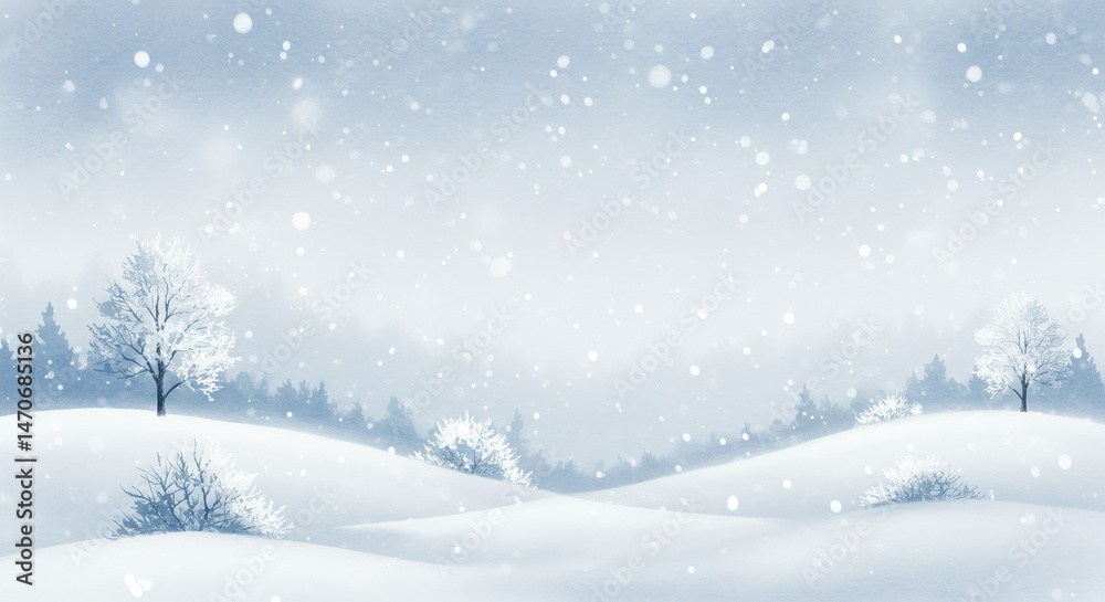 Fototapeta premium Peaceful Snow Background