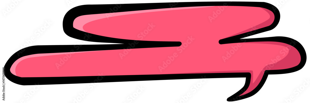 Fototapeta premium Handdrawn doodle of multi wave style chat bubble for comic or expressive talk layout
