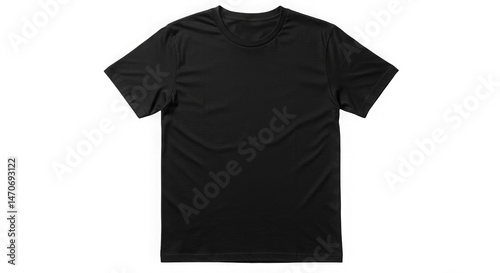 Crisp black tshirt against dark void