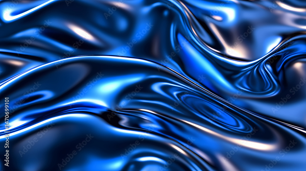 Obraz premium blue metallic wallpaper