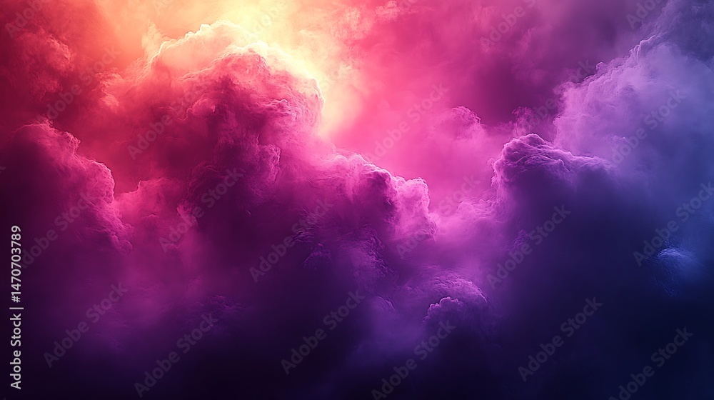 Obraz premium Dreamy pastel purple cloudy sky wallpaper high resolution hd background
