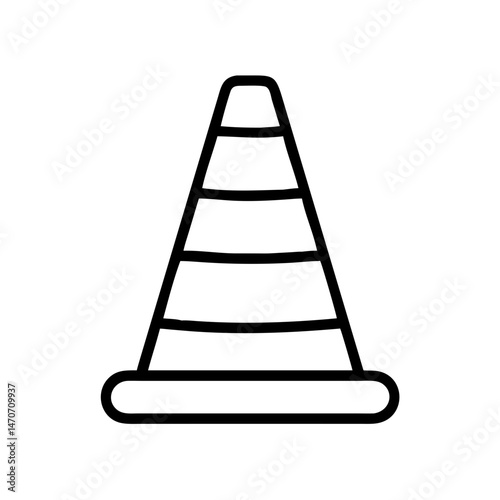 Construction Barrier Marking Off a Work Zone for Safety and Security