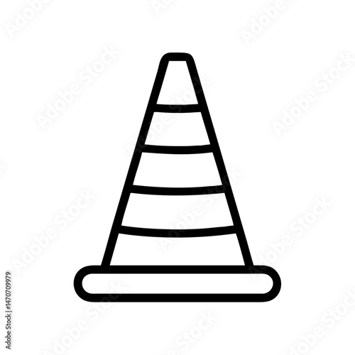 Construction Barrier Marking Off a Work Zone for Safety and Security