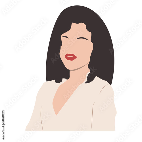Beautiful Woman Silhouette Illustration
