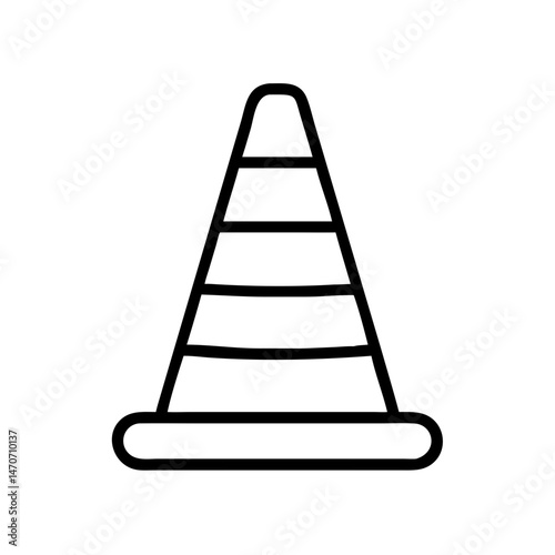 Construction Barrier Marking Off a Work Zone for Safety and Security