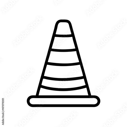 Construction Barrier Marking Off a Work Zone for Safety and Security