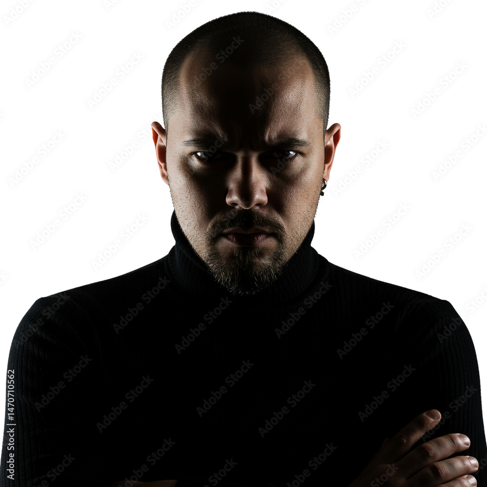 Dramatic Senior Man Portrait Shadowed Intense Serious Lighting Dramatic Senior Man Portrait Shadowed Intense Serious Lighting