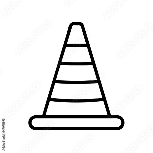 Construction Barrier Marking Off a Work Zone for Safety and Security