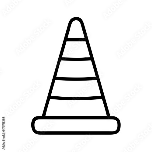 Construction Barrier Marking Off a Work Zone for Safety and Security