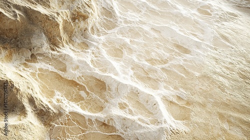 Luxurious beige sandstone marble texture with intricate details, ideal for applications like ceramic wall and floor tiles or 3D PBR materials.