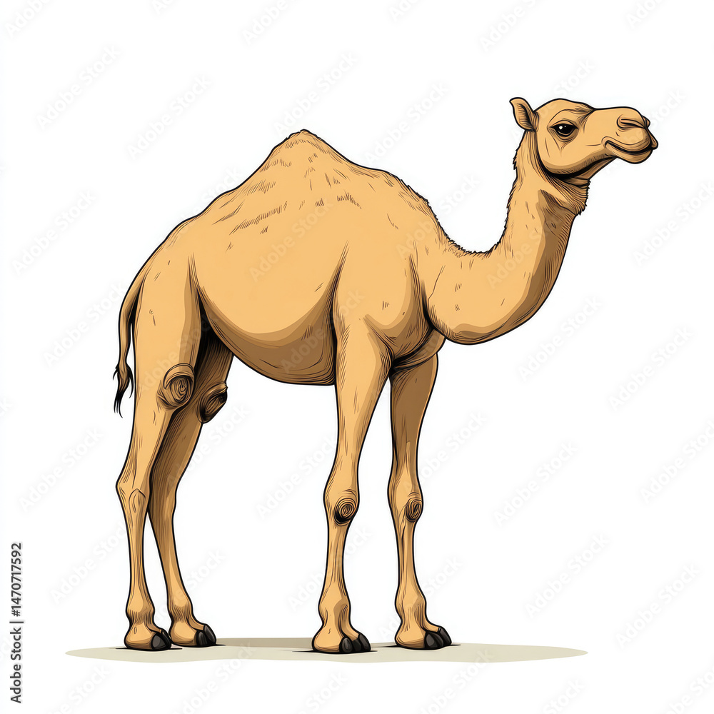 Beige camel illustration design element