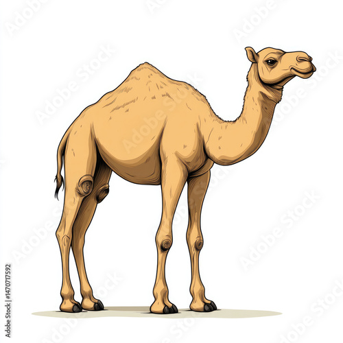 Beige camel illustration design element