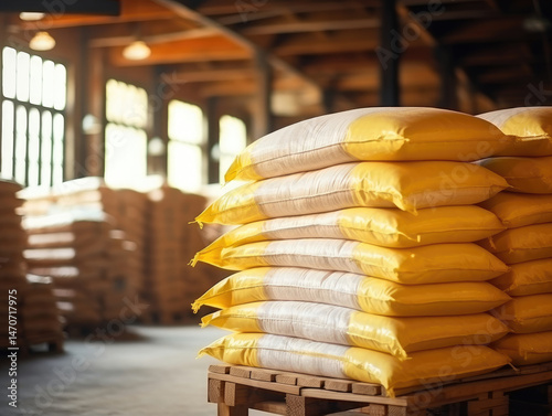 Industrial warehouse storage of materials