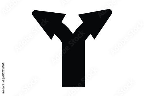 two and double way direction arrow icon, vector arrow icon.