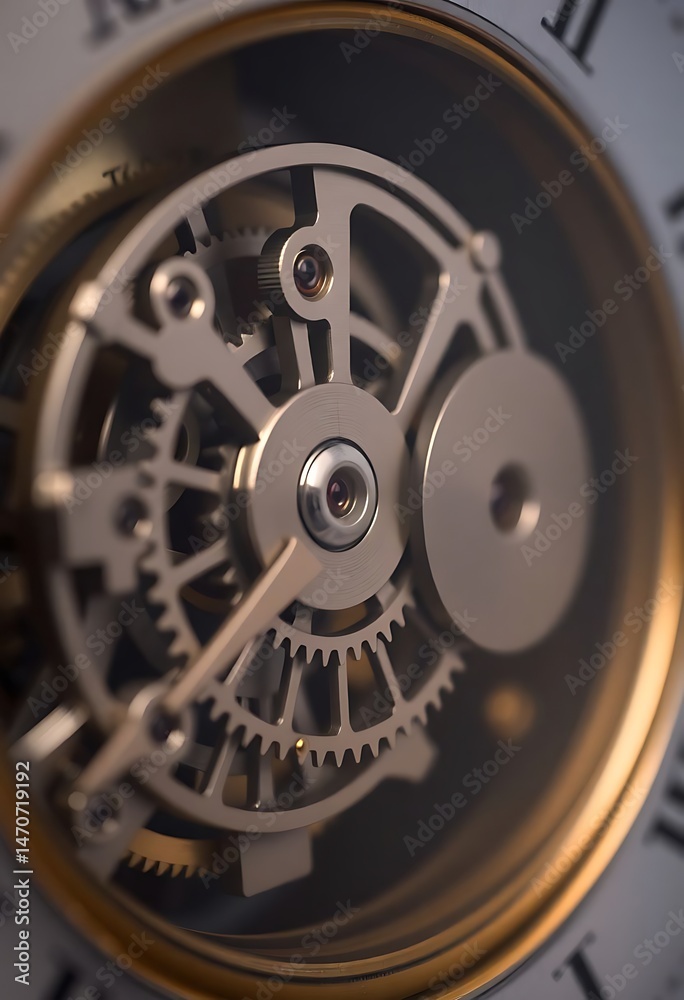 Obraz premium close up of a clock face with roman numerals