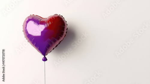 Obraz na płótnie Heart shaped balloon against white background w salonie