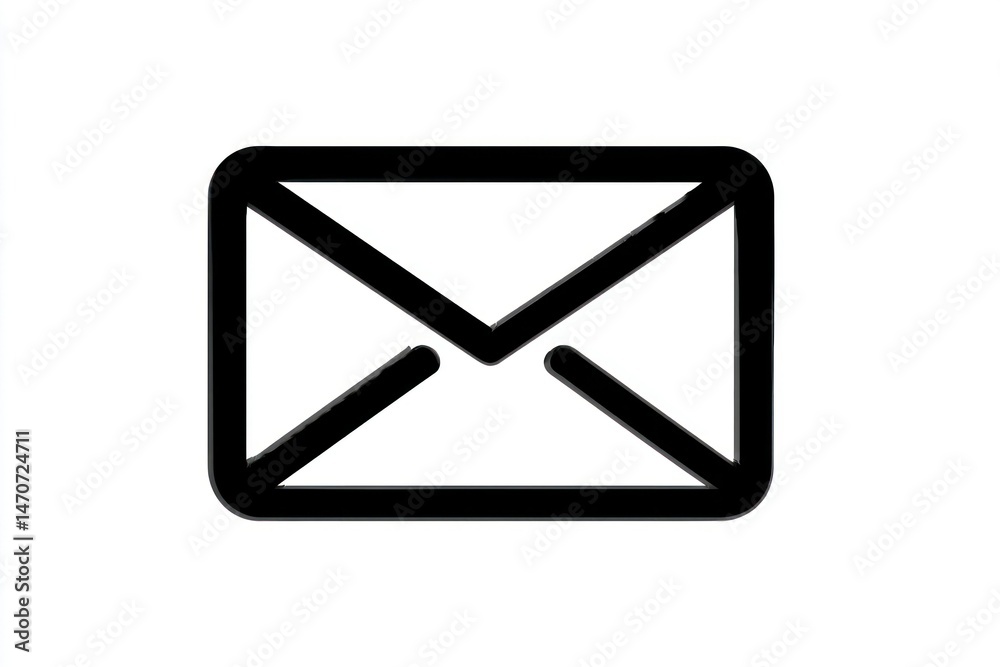 Email Icon Simple Black and White Envelope Design for Communication Messaging and Contact Pu Email Icon Simple Black and White Envelope Design for Communication Messaging and Contact Pu