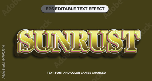 Sunrust Editable Vector Text Effect 