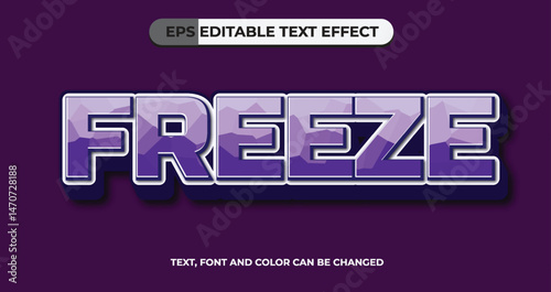 Freeze Editable Vector Text Effect
