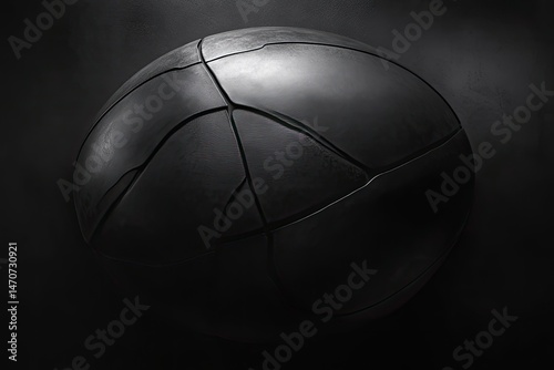Futuristic, dark, and textured orb photo