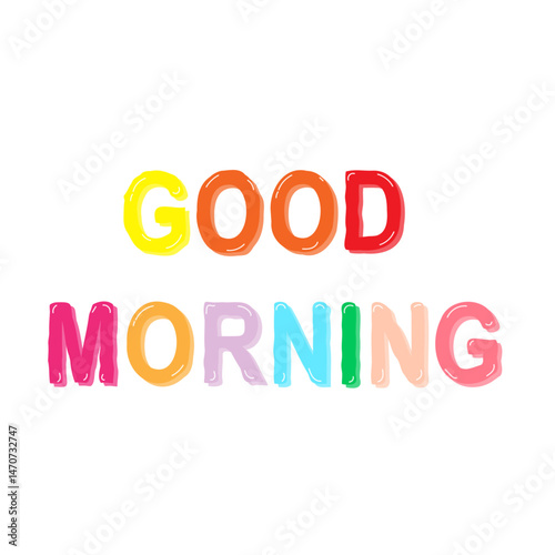 Good morning in Bubble Text Effect