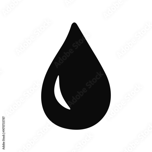 black splash and droplet silhouette