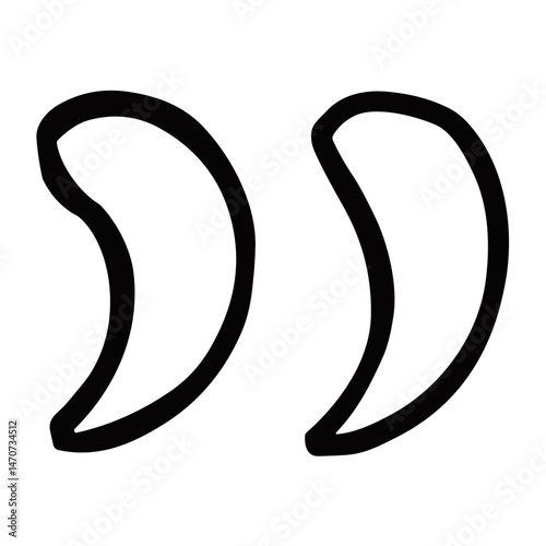hand drawn quotation mark