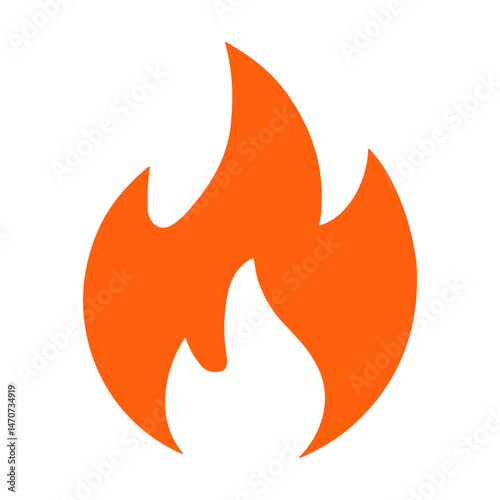 solid orange flame icon