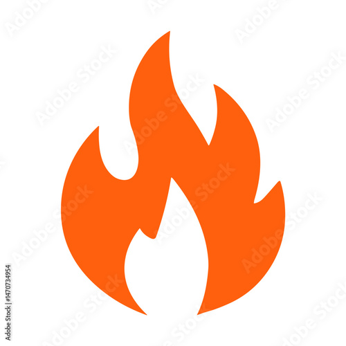 solid orange flame icon