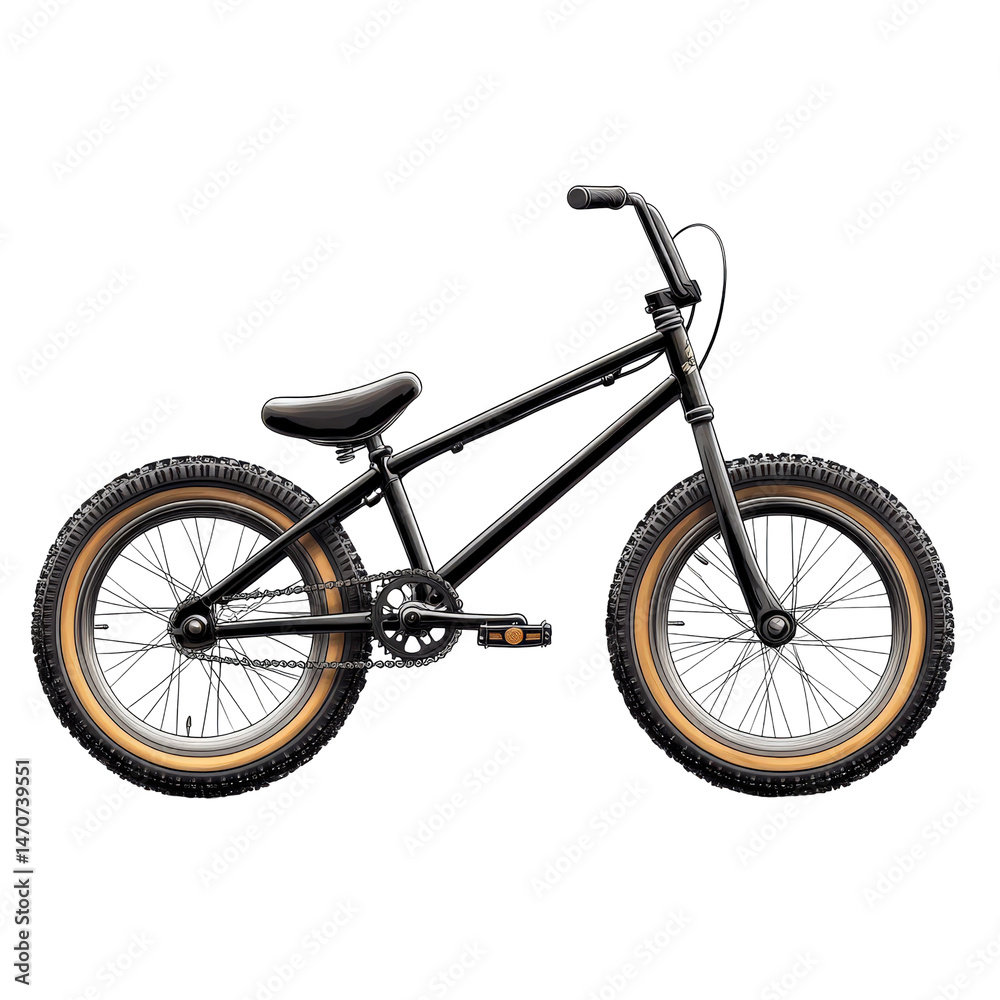 Obraz premium Detailed rendering of a freestyle bmx bicycle featuring intricate components and design
