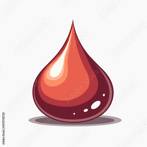 vivid red blood drop illustration