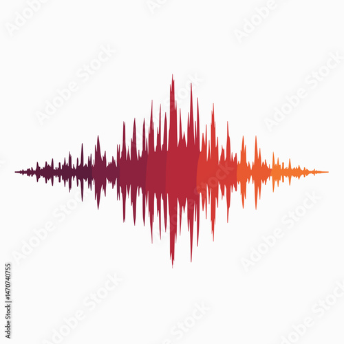 vibrant sound wave graphic with red and orange hues