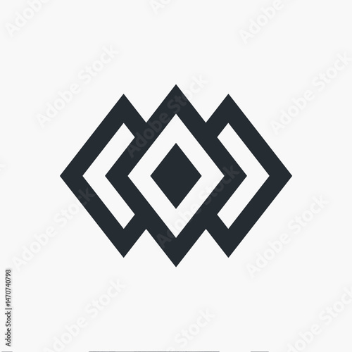 modern abstract geometric design with black and white triangles