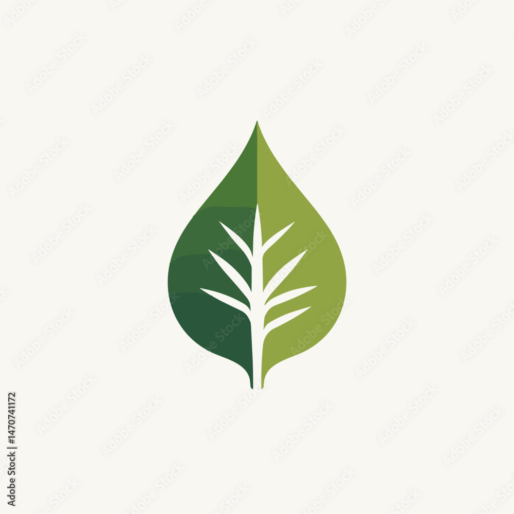 ecofriendly leaf logo design with green and white colors ecofriendly leaf logo design with green and white colors