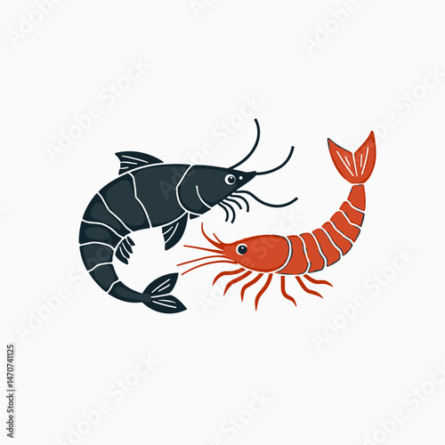 cajun crawfish boil illustration with red alligator gar and black catfish