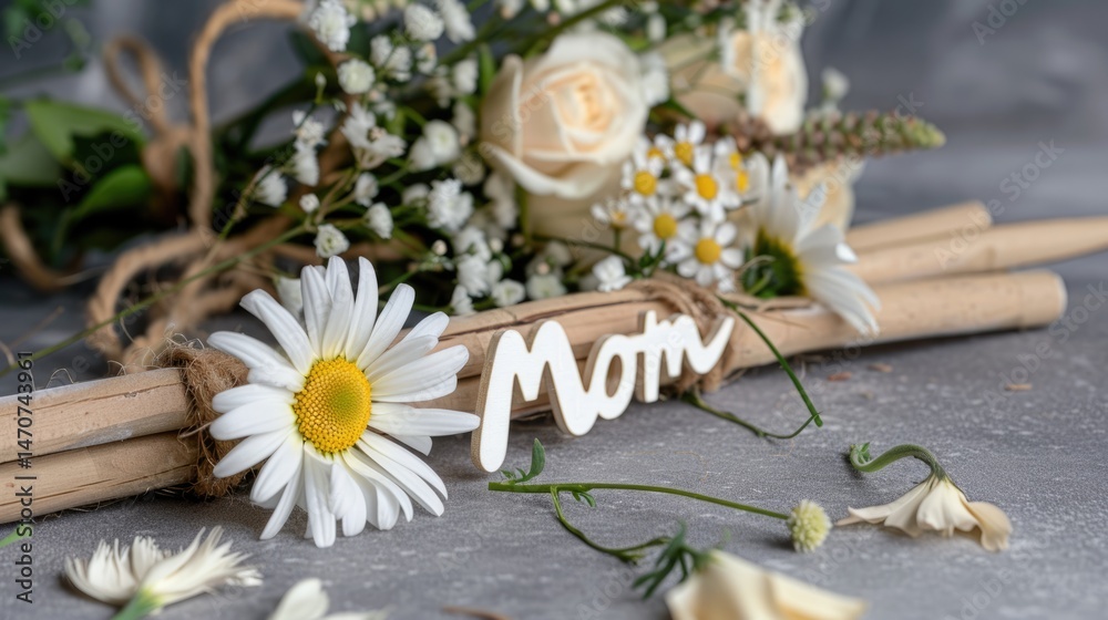 Obraz premium Heartfelt tribute: Happy Mother’s Day honors love, celebrating the strength, kindness, support that defines motherhood, expressing gratitude, appreciation, admiration for unwavering dedication.