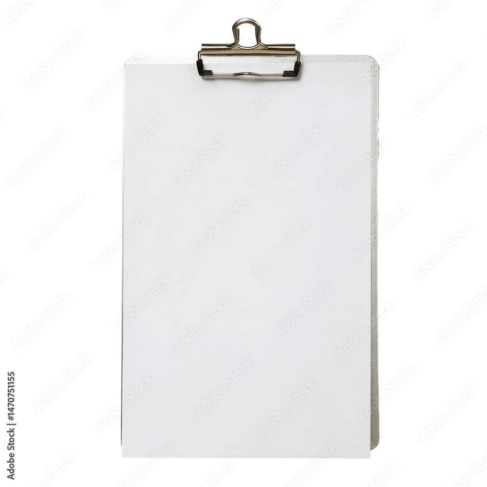 A shiny silver clipboard resting flat with a blank sheet of paper ready for notes or lists in an organized office space, Brown clipboard with clip at the top for papers A shiny silver clipboard resting flat with a blank sheet of paper ready for notes or lists in an organized office space, Brown clipboard with clip at the top for papers