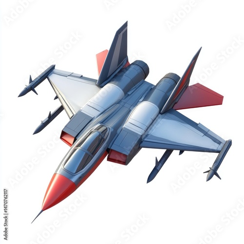 High-tech military jet aircraft design. photo