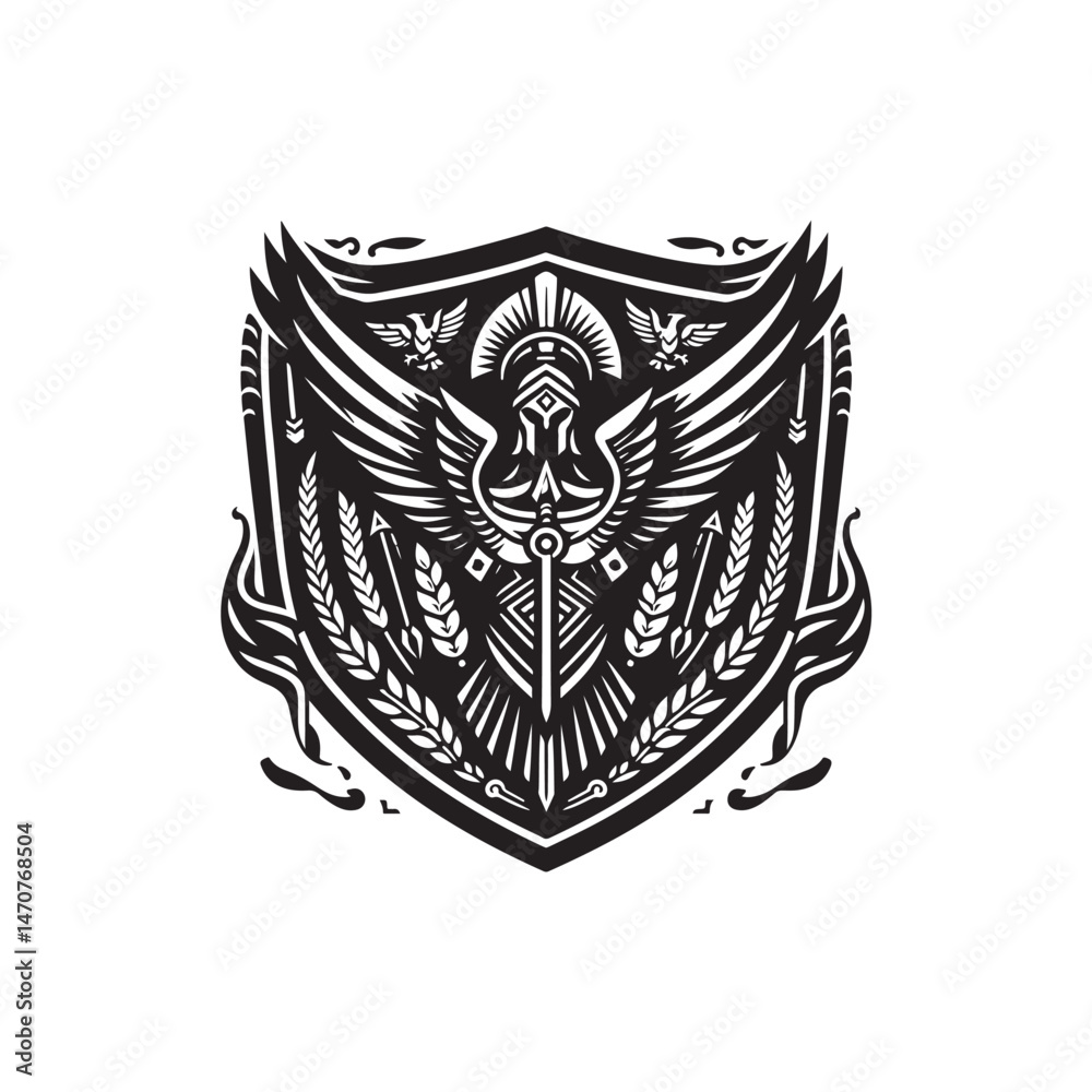 Fototapeta premium Athena's Aegis (Shield) Vector (3).eps