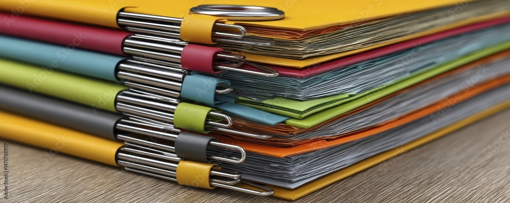 Fototapeta premium Various medical documents arranged on a clean surface - health treatment letters