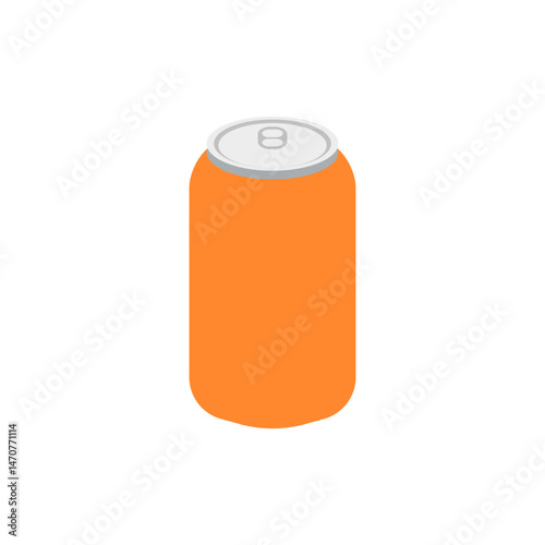 Soda can flat vector illustration icon