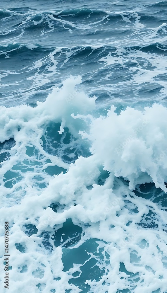 Obraz premium large body of water with waves coming in