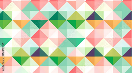 Wallpaper Mural Professional Seamless Rhombic Colorful Pattern in Green for Creative Projects Torontodigital.ca