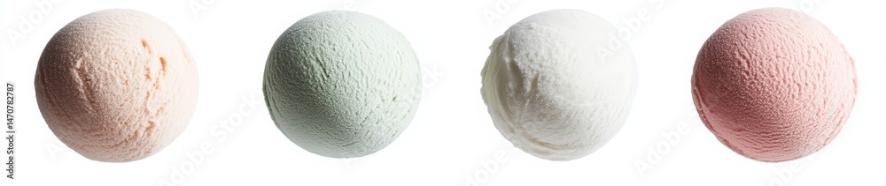 Colorful Ice Cream Spheres Colorful Ice Cream Spheres