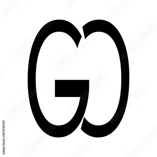 go letter logo vector template. Creative go font logo.