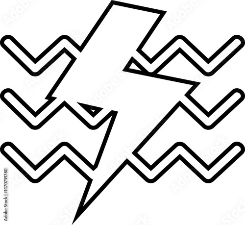 electric shock warning icon