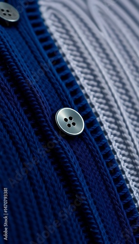 close up of a button on a sweater